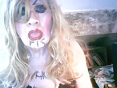 Filthy smoking pigslut Sarah humiliates herself by drinking own piss, wanking plus penetrating say no to shit pipe cunt huge dildo asian xxx gay sex videos