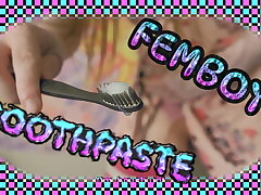 4k  Femboy cums onto toothbrush TOOTHPASTE! (Teaser) hot asian male gay sex videos