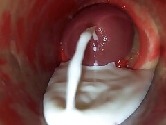 Camera Inside Deep Pussy Captures Huge Ejaculation of Sperm ASMR asian drinking gay sex videos