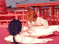 Genshin Impact Yaoi - Blowjob and Fucked by Zhongli - Japanese Asian Manga anime game porn uncaring hd uncaring sex videos asian