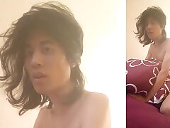 Fuck and drink own cum, horn-mad twink moaning, eye rolling, loud orgasm, face smiling asian gay making love videos rajwap