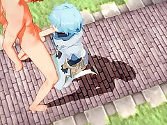 Genshin Impact Yaoi - Tartaglia x Chongyun HardSex - Cissy crossdress Japanese Asian Manga Anime Game Porn Gay asian gay sex viral videos