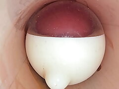 The camera in pint pussy records a huge ejaculation for sperm into the condom asian unconcerned sex videos hindi